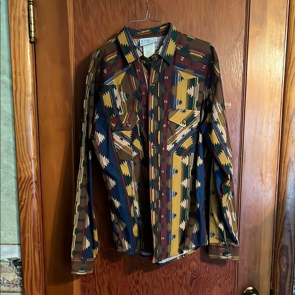 Vintage Multicolor Western button down